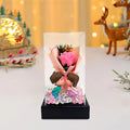Romantic Artificial Flower Bouquet Acrylic Dome Preserved Rose Gift Box for Wedding Valentine’s Day Anniversary Decoration
